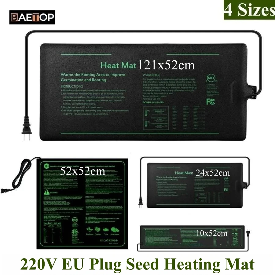 4 Sizes 220V EU Plug Seedling  - Heat Mat Seedling recensie en prijs