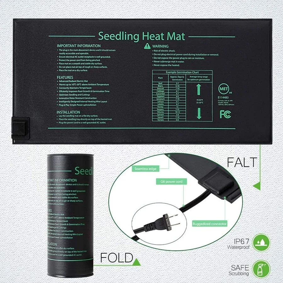4 Sizes 220V EU Plug Seedling  - Heat Mat Seedling recensie en prijs