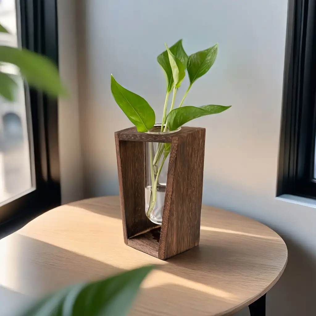 Modern Wood Propagation Vase - - Propagation Station Vase recensie en prijs