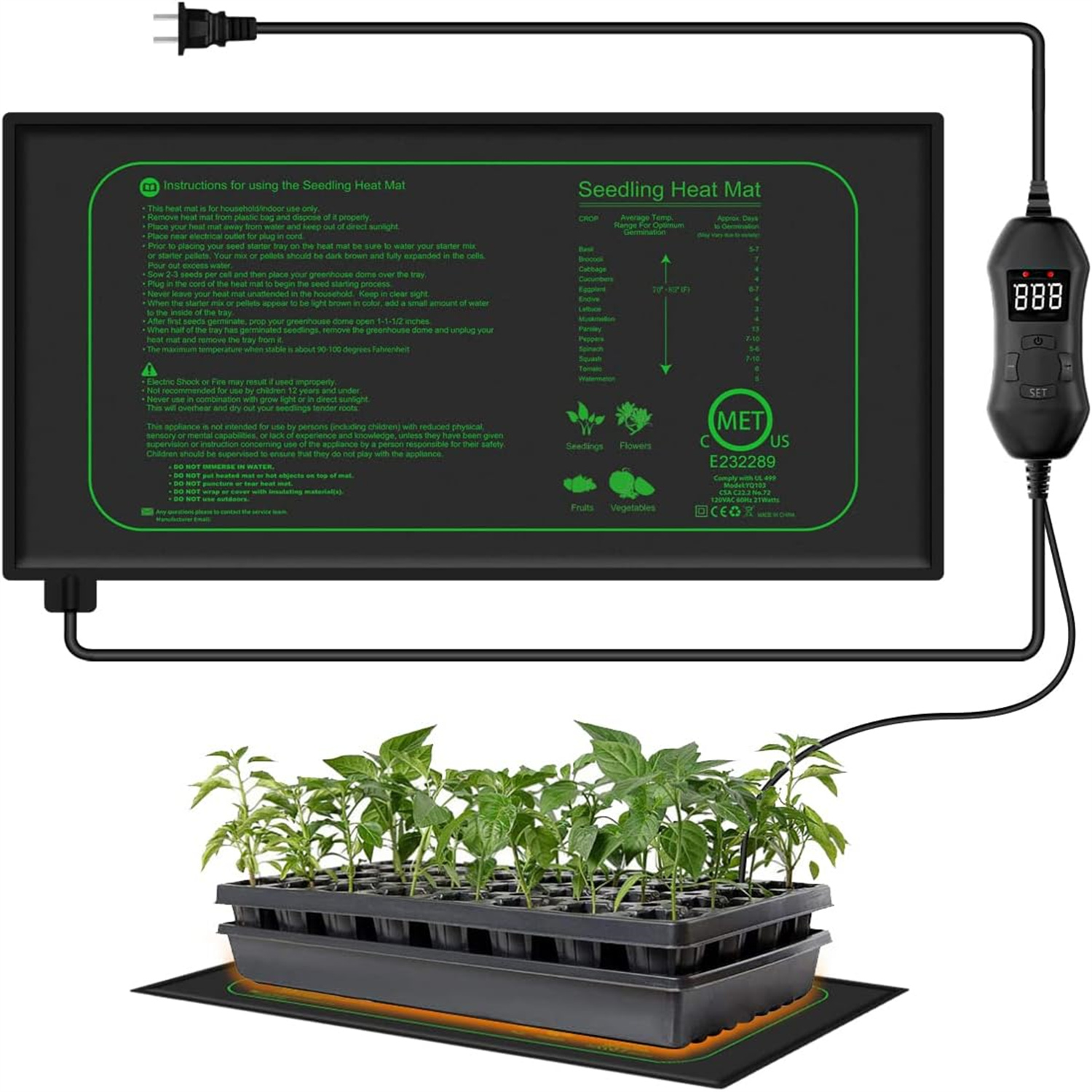 Seedling Heat Mat With Digital - Rooting Gel Clone recensie en prijs