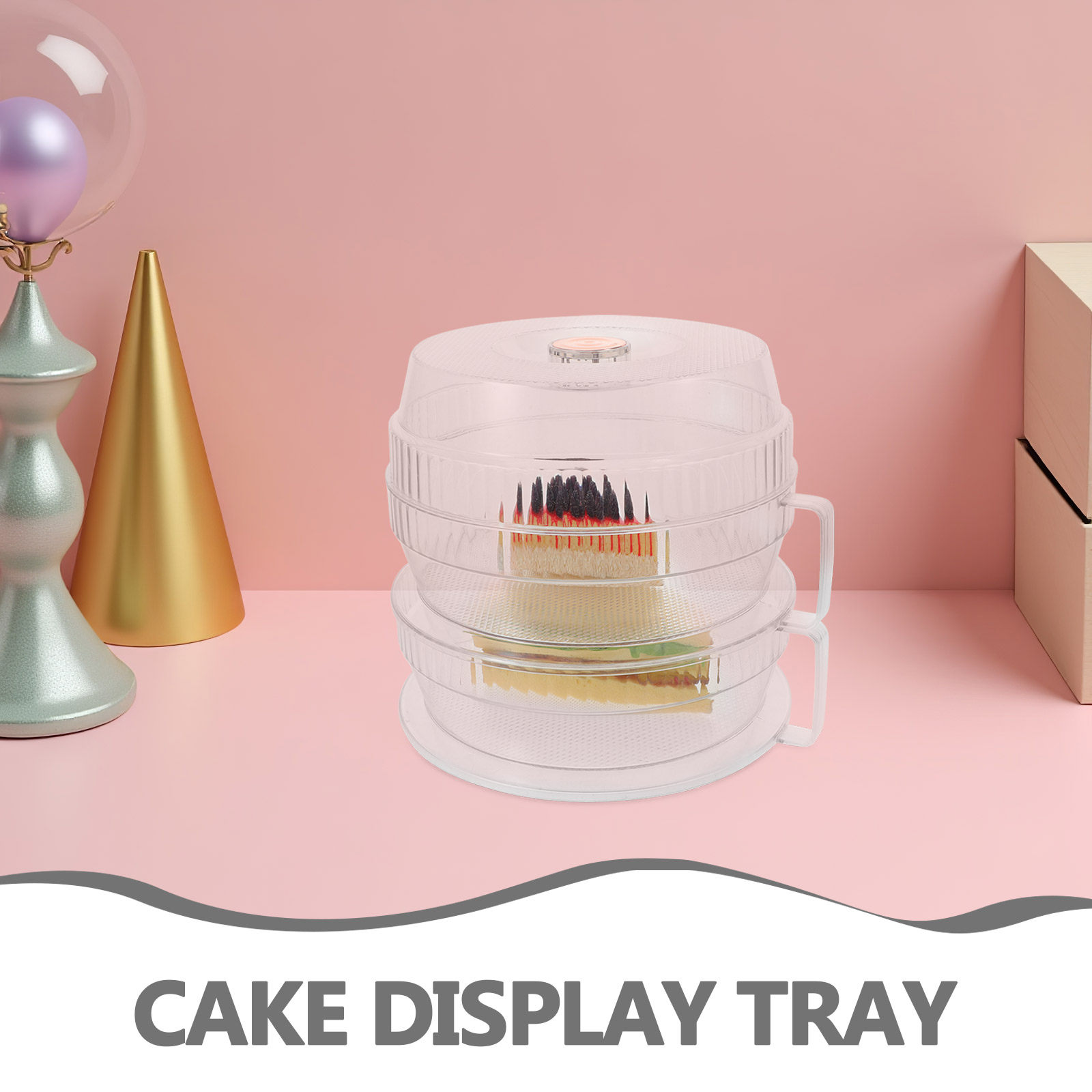 1Set Cake Display Dome Stand C - Plastic Dome Clear recensie en prijs