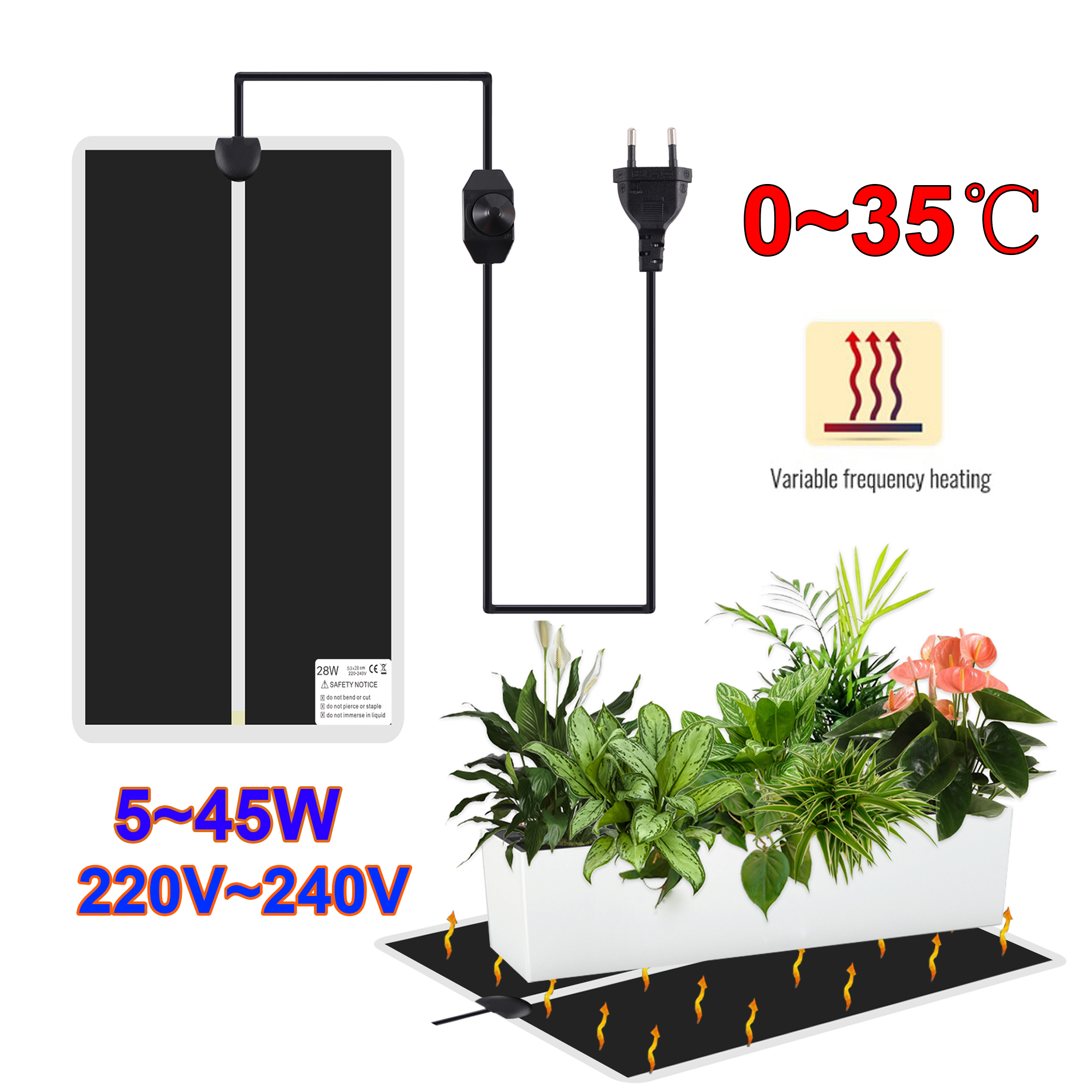5~45W Seedling Heat Mat 220V~2 - Heat Mat Seedling recensie en prijs