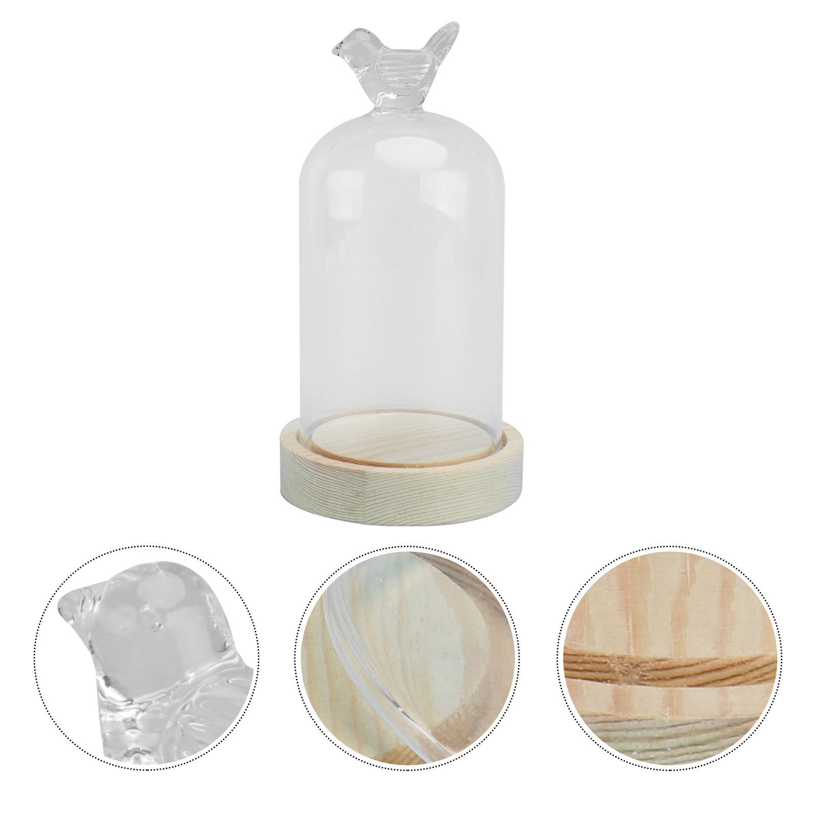 1Pcs Mini Glass Dome Cover Bir - Plastic Dome Clear recensie en prijs