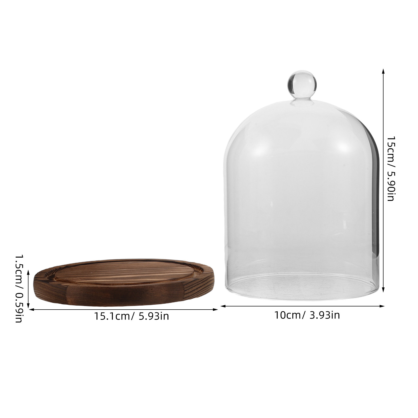 Clear Glass Bell Jar Dome for  - Plastic Dome Clear recensie en prijs