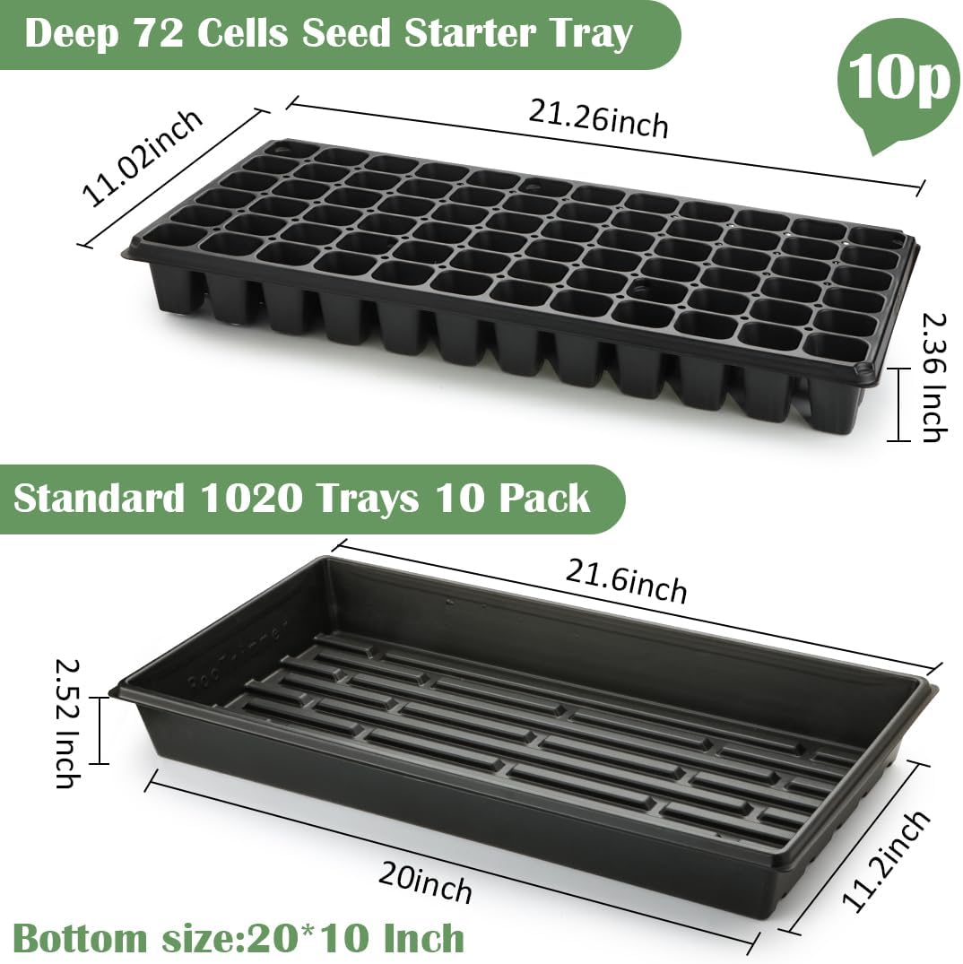 20-Piece Seed Starter Kit with - Propagation Tray 72 recensie en prijs