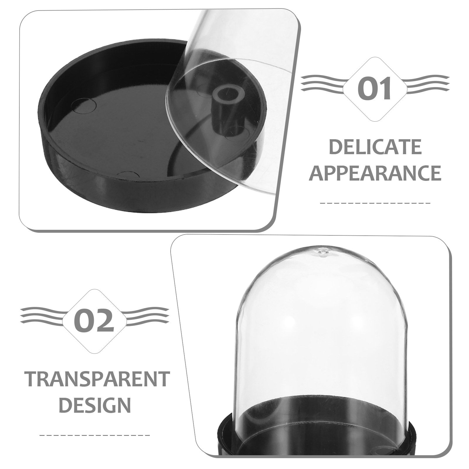 4Pcs Clear Micro Landscape Dom - Plastic Dome Clear recensie en prijs