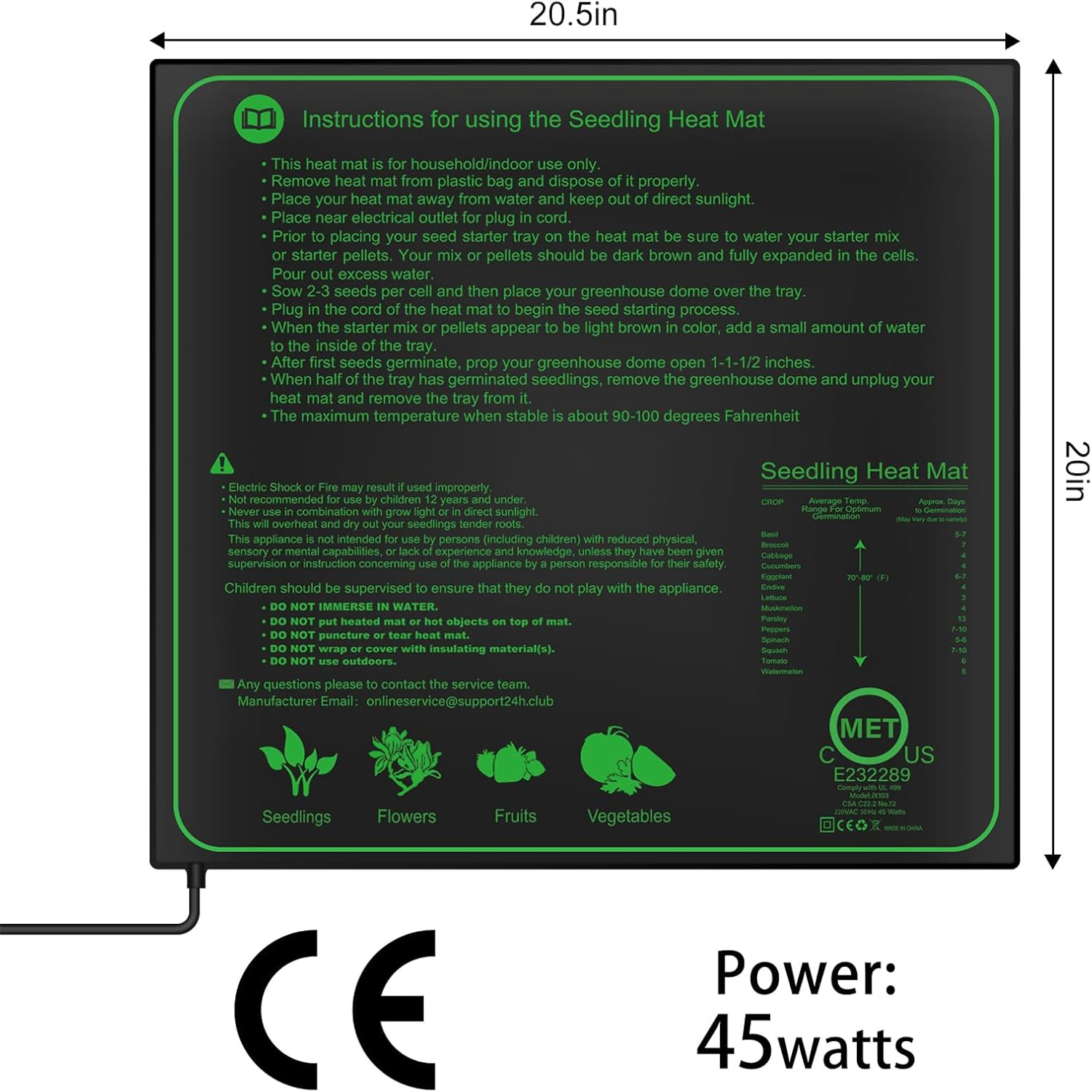 Seedling Heat Mat 10/25/50CM I - Rooting Gel Clone recensie en prijs